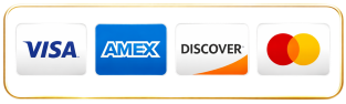 We accept Visa, Mastercard, American Express, and Discover